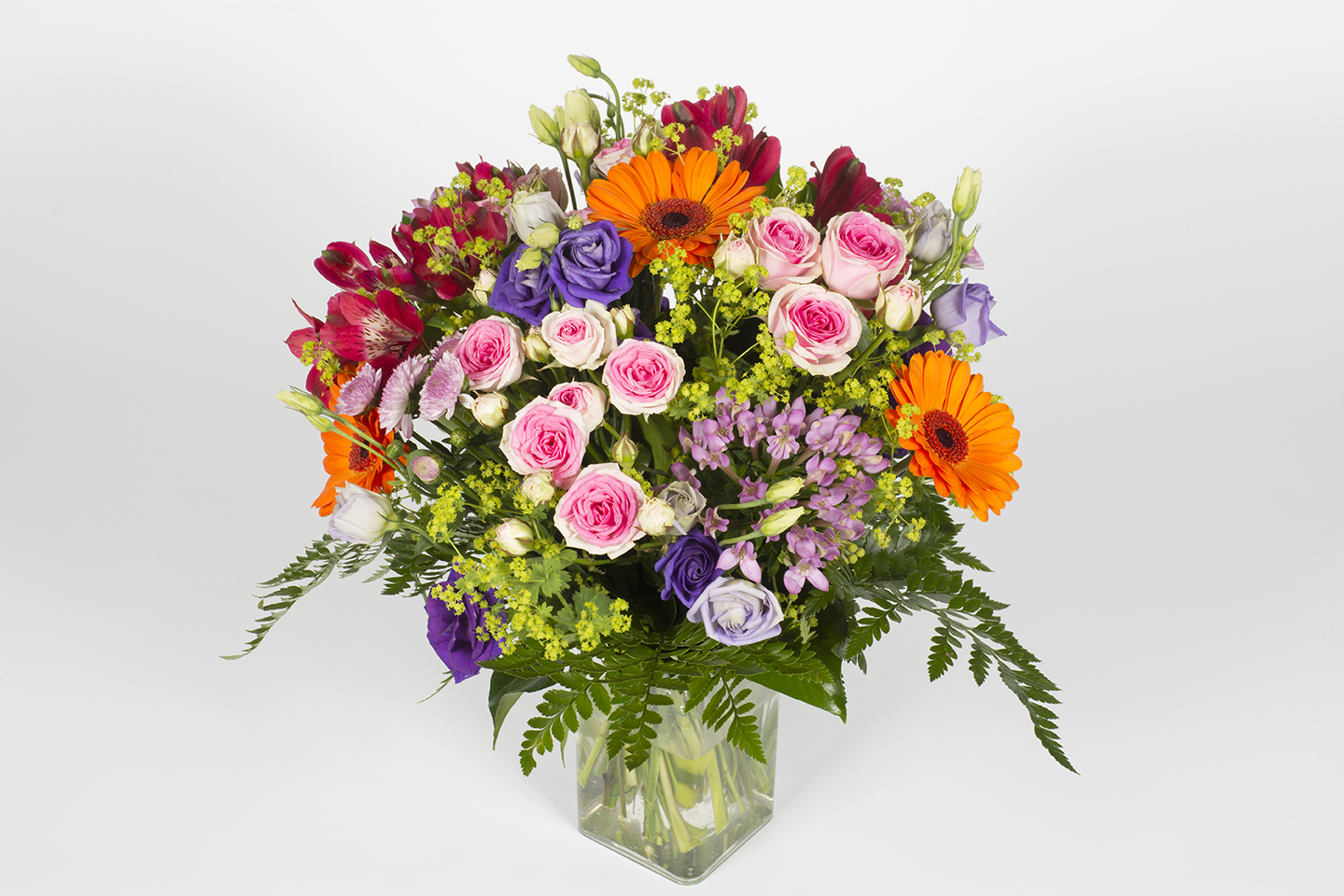 Bouquet rond orange et rose – Circus