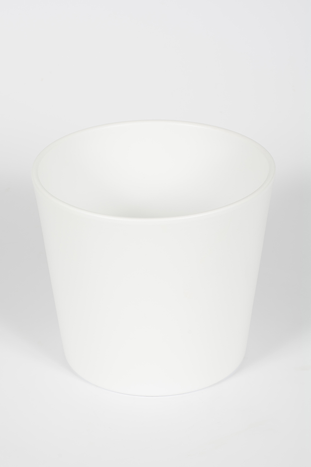 Cache pot céramique blanc pour Anthurium
