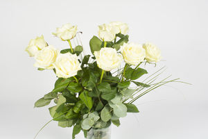 Bouquet de roses blanche – Chantilly