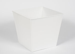 Cache pot zinc blanc