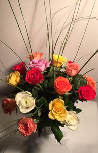 Bouquet brassée de roses